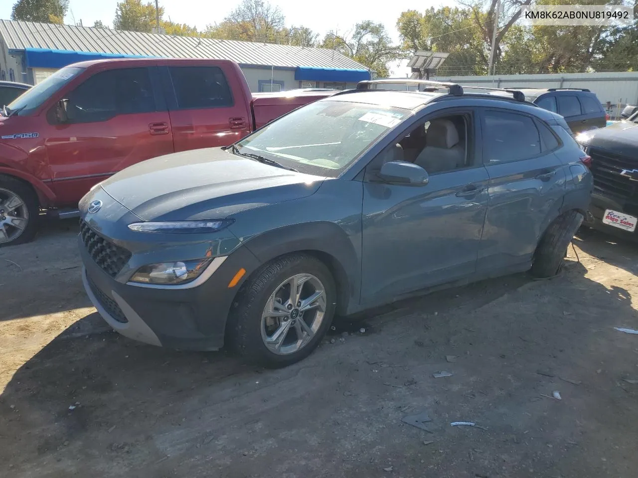 2022 Hyundai Kona Sel VIN: KM8K62AB0NU819492 Lot: 78095244