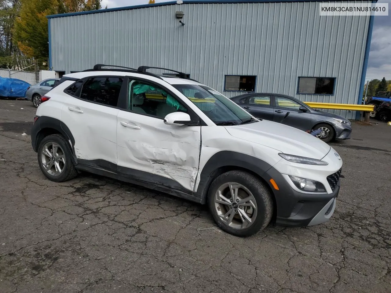 2022 Hyundai Kona Sel VIN: KM8K3CAB1NU814610 Lot: 78303454