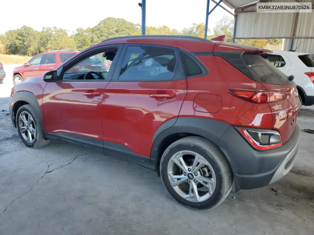 2022 Hyundai Kona Sel VIN: KM8K32AB3NU870526 Lot: 78371814