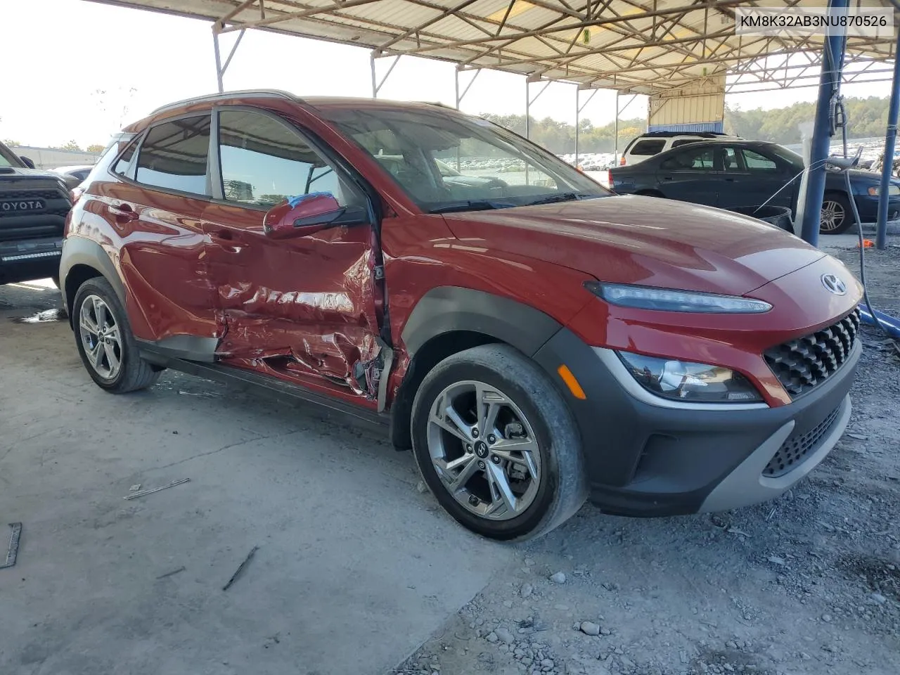 2022 Hyundai Kona Sel VIN: KM8K32AB3NU870526 Lot: 78371814