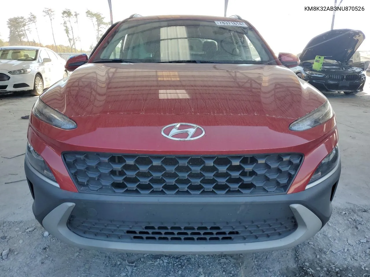 2022 Hyundai Kona Sel VIN: KM8K32AB3NU870526 Lot: 78371814