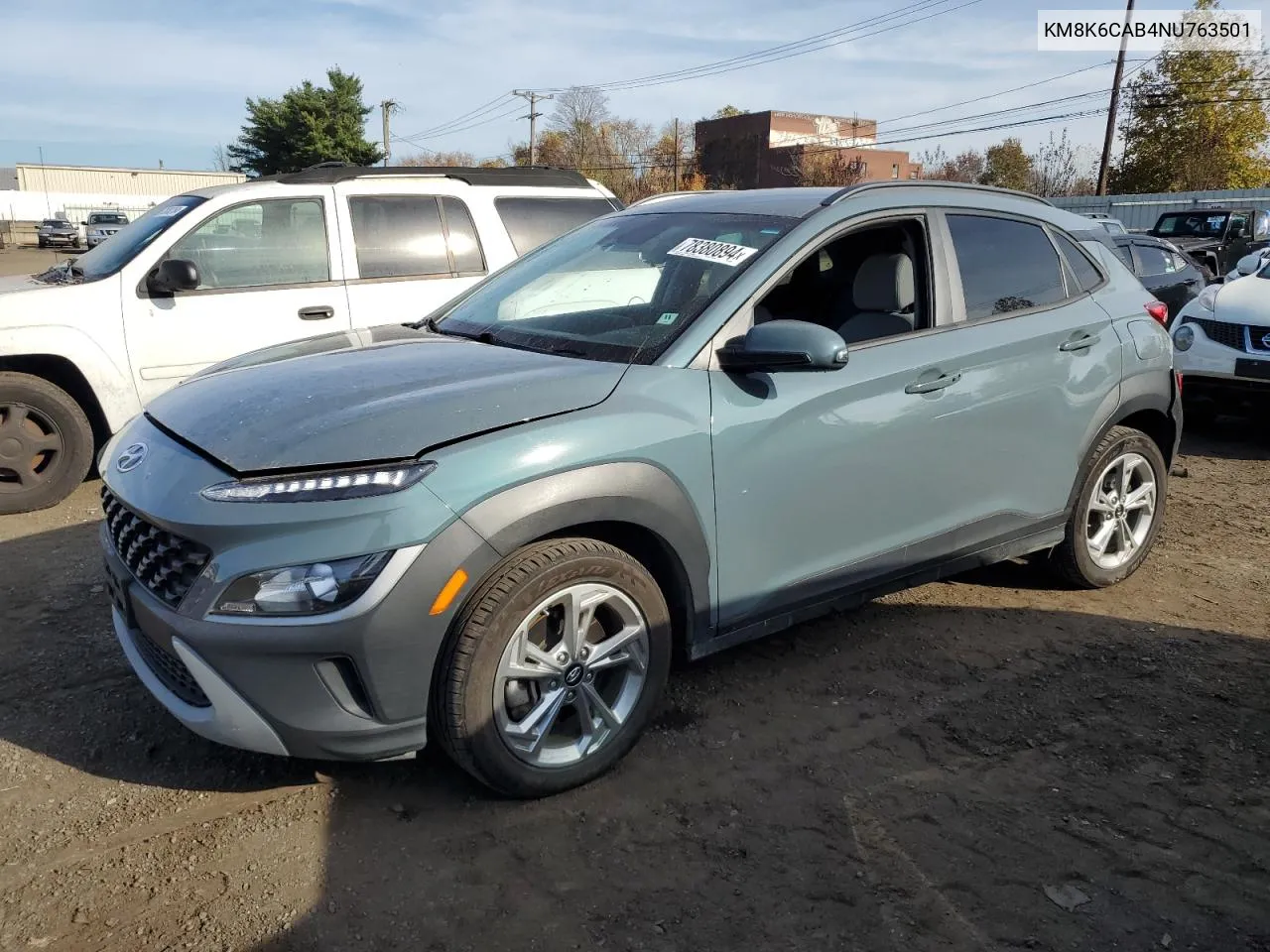 2022 Hyundai Kona Sel VIN: KM8K6CAB4NU763501 Lot: 78380894