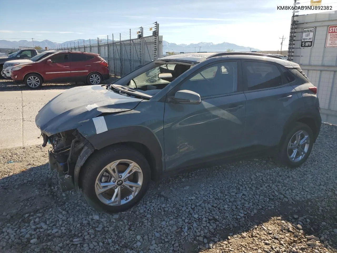 2022 Hyundai Kona Sel VIN: KM8K6CAB9NU892382 Lot: 78886654