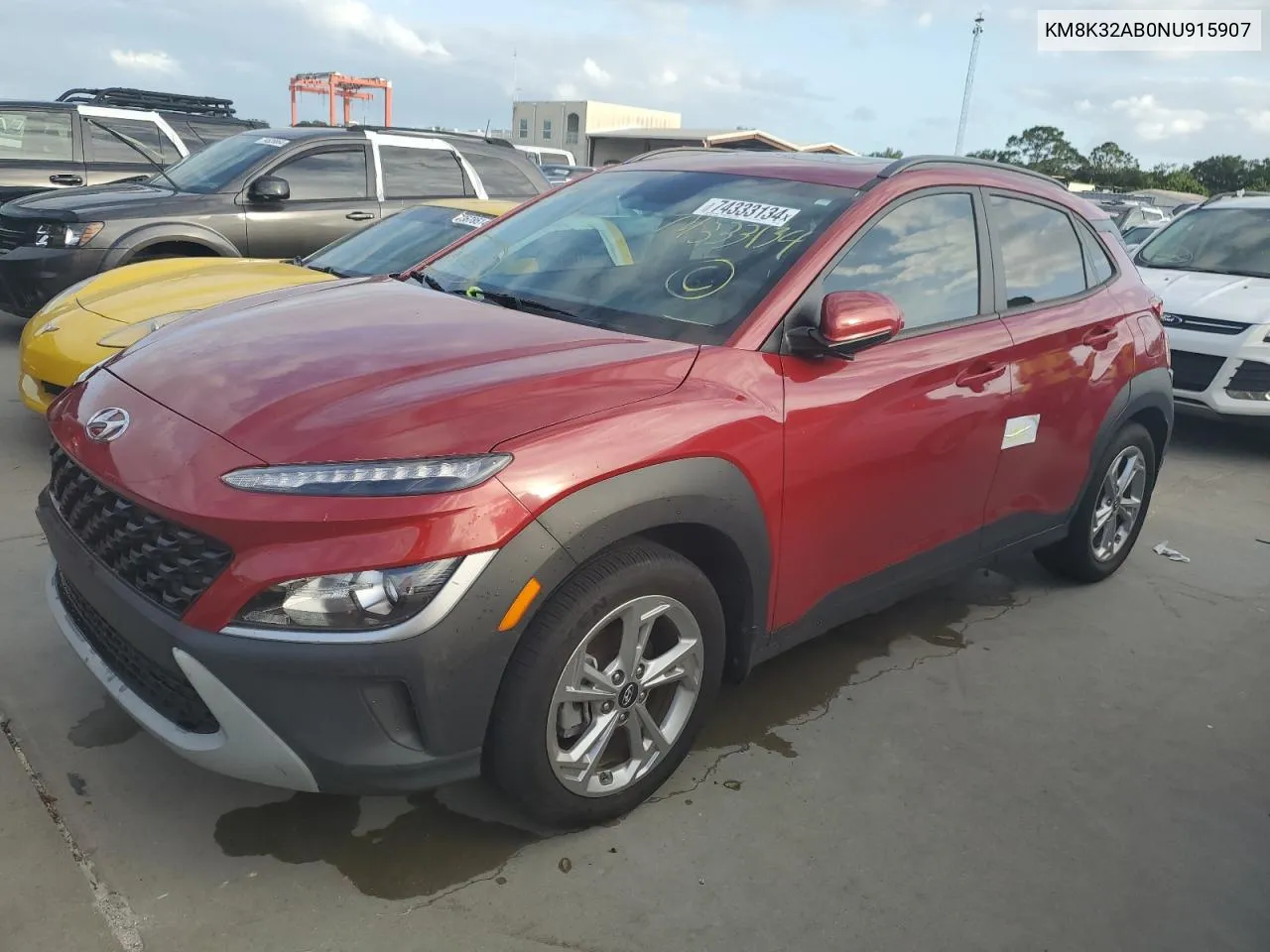 2022 Hyundai Kona Sel VIN: KM8K32AB0NU915907 Lot: 79355414