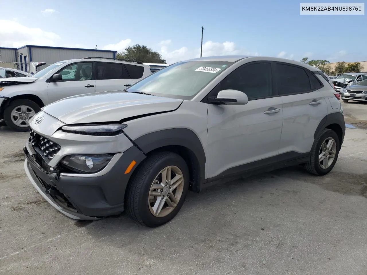 2022 Hyundai Kona Sel VIN: KM8K22AB4NU898760 Lot: 79466334