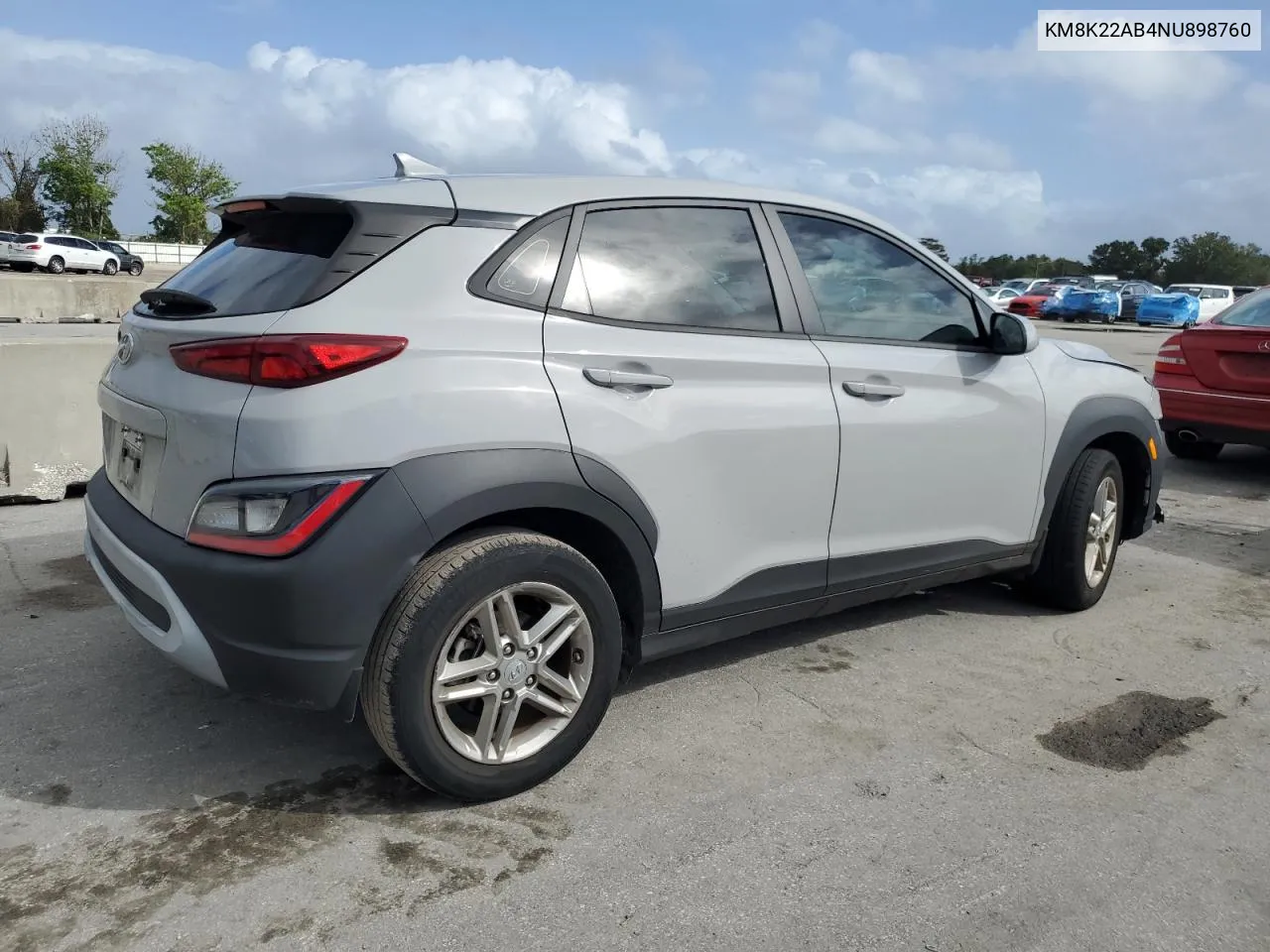 2022 Hyundai Kona Sel VIN: KM8K22AB4NU898760 Lot: 79466334