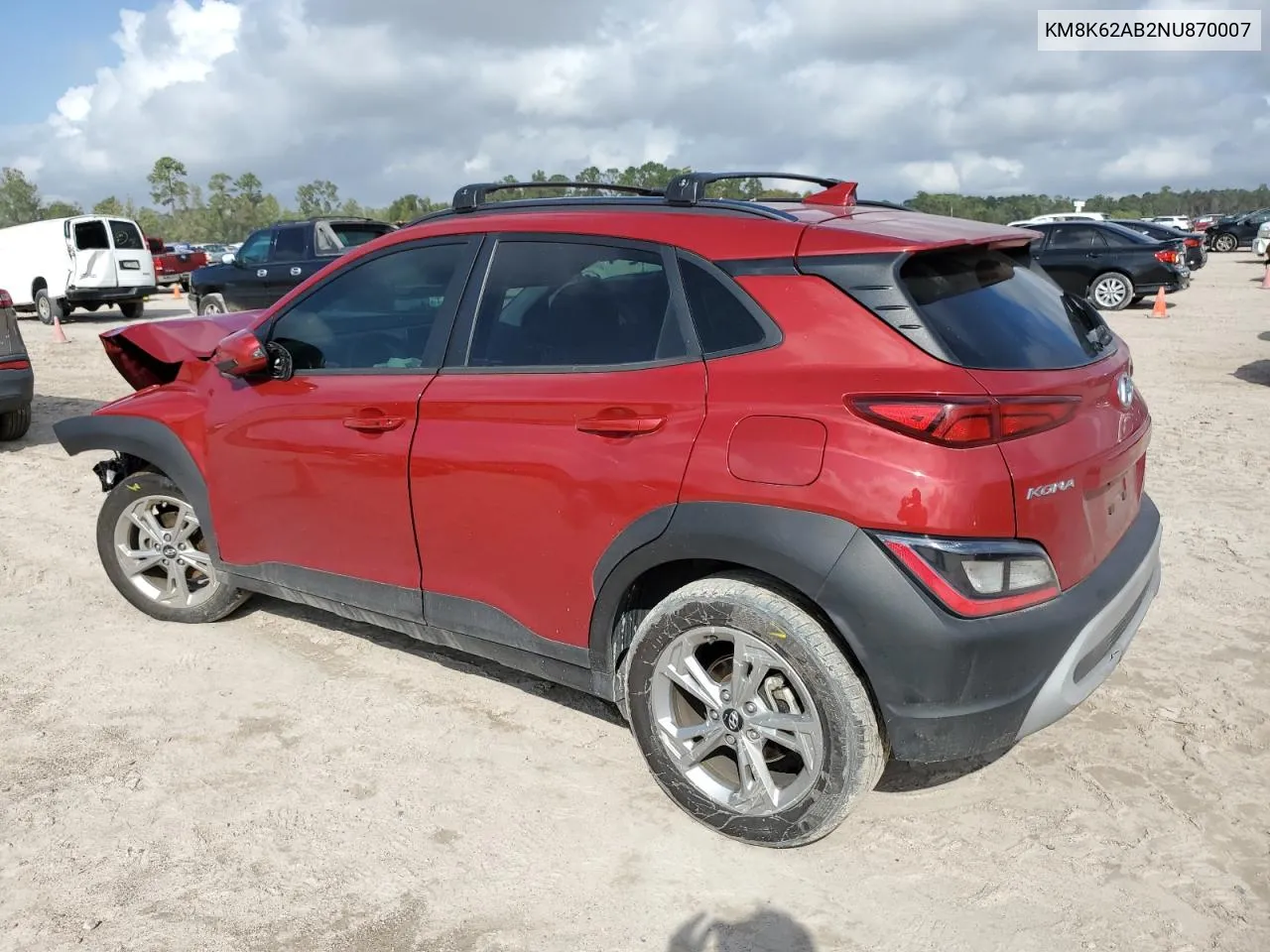 2022 Hyundai Kona Sel VIN: KM8K62AB2NU870007 Lot: 79692424