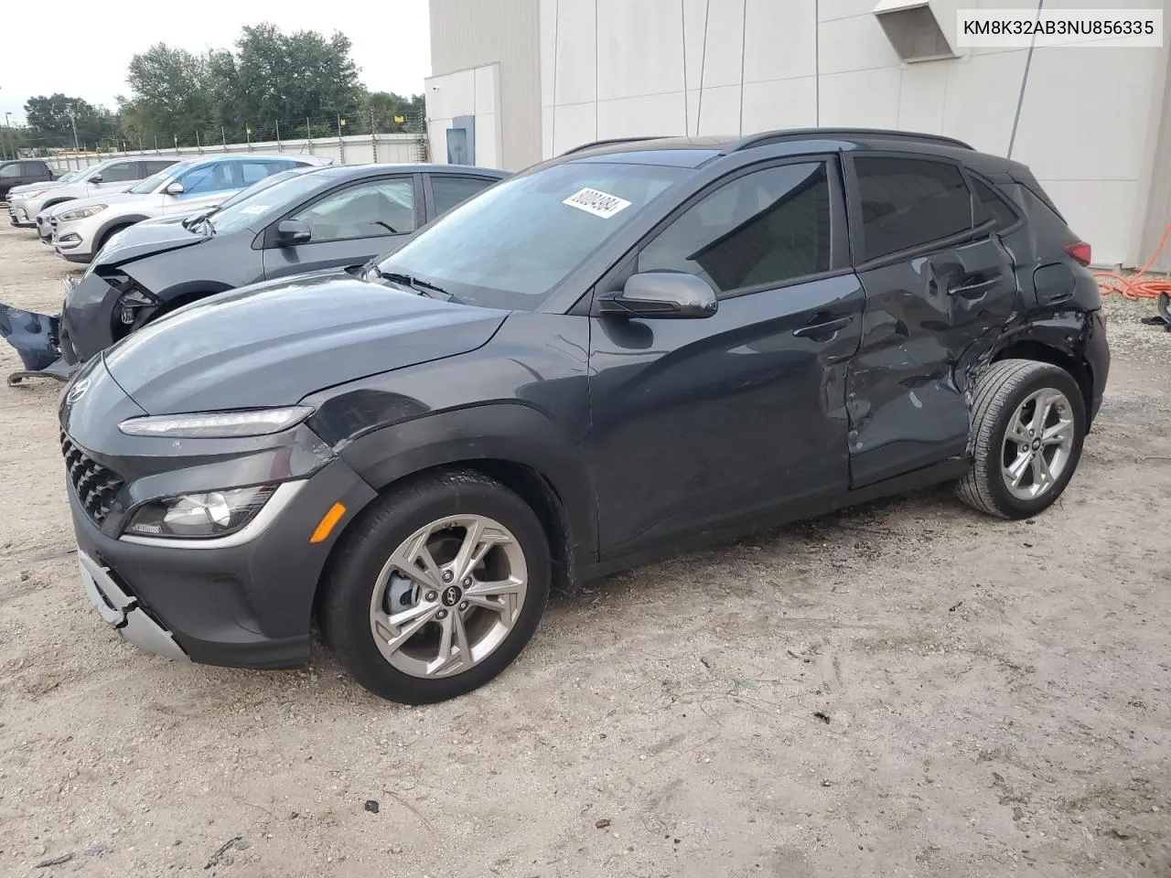 2022 Hyundai Kona Sel VIN: KM8K32AB3NU856335 Lot: 80004984