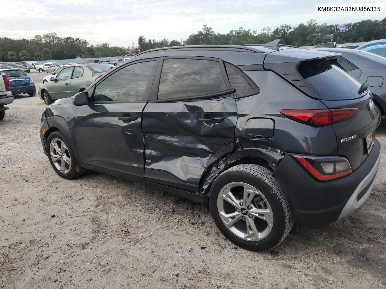 2022 Hyundai Kona Sel VIN: KM8K32AB3NU856335 Lot: 80004984