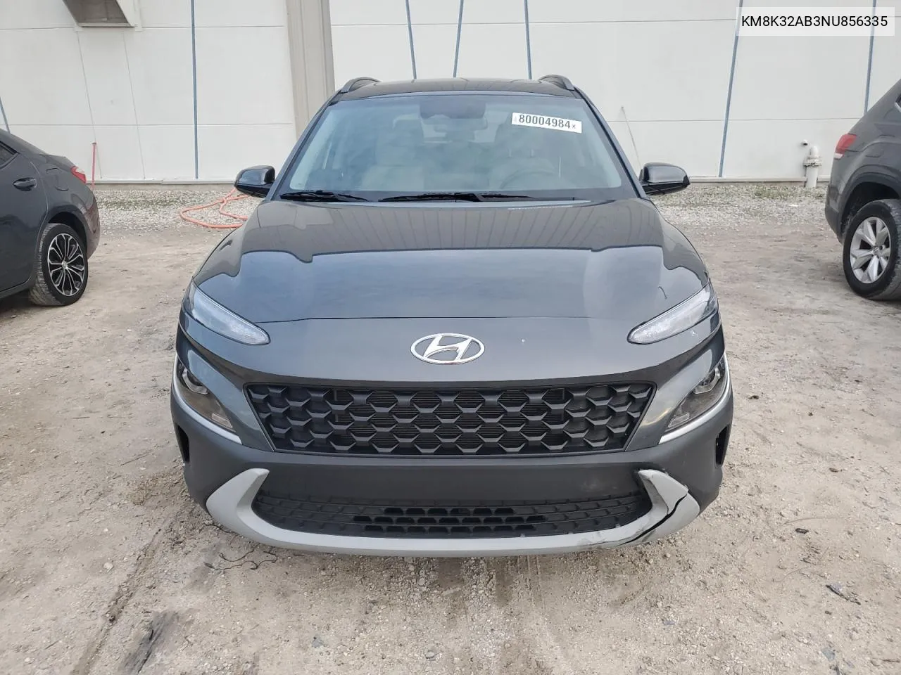 2022 Hyundai Kona Sel VIN: KM8K32AB3NU856335 Lot: 80004984