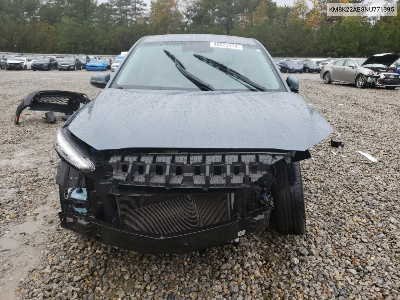 2022 Hyundai Kona Sel VIN: KM8K22AB8NU771395 Lot: 80623174