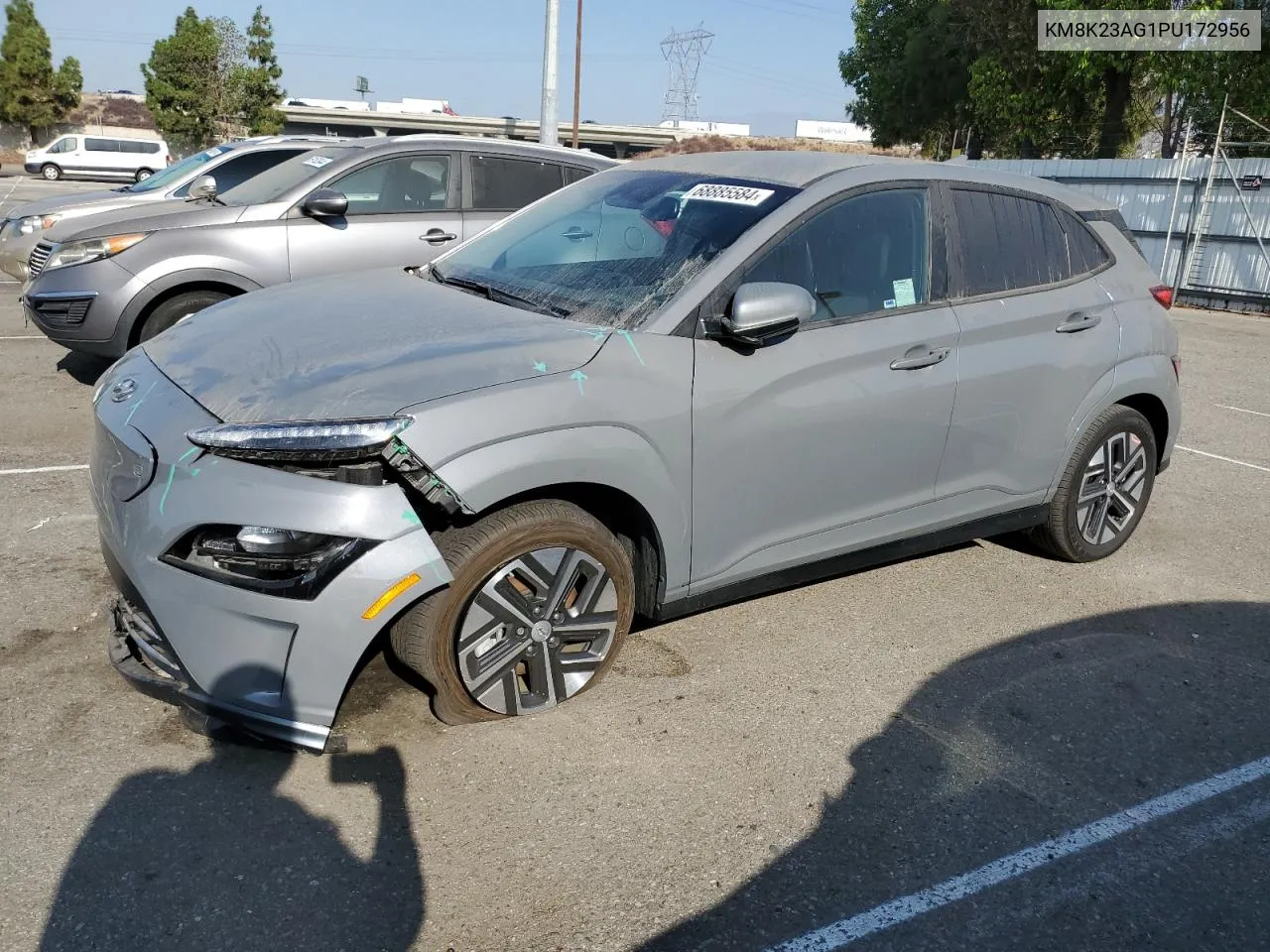 2023 Hyundai Kona Se VIN: KM8K23AG1PU172956 Lot: 68885584