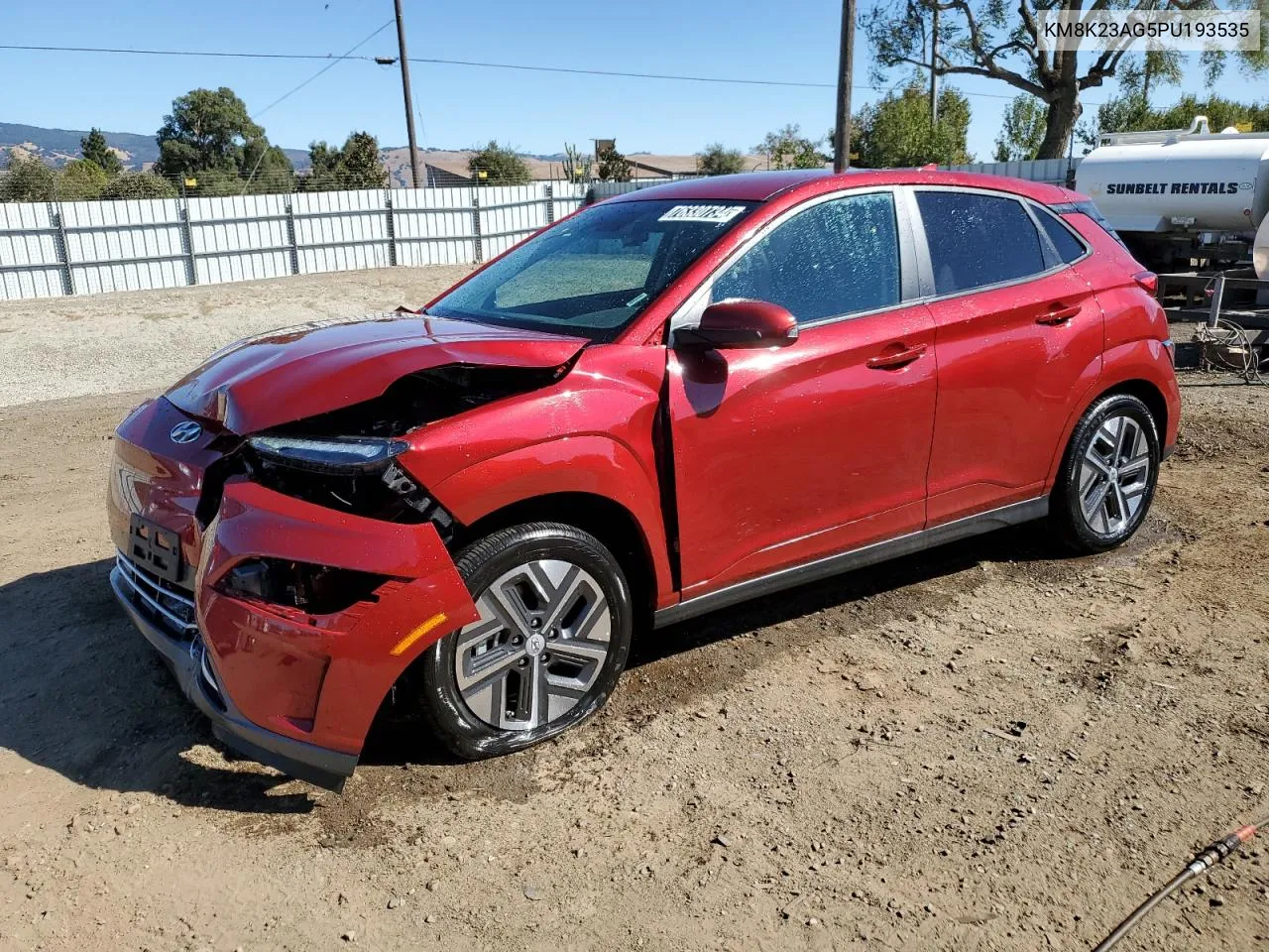 2023 Hyundai Kona Se VIN: KM8K23AG5PU193535 Lot: 76330734