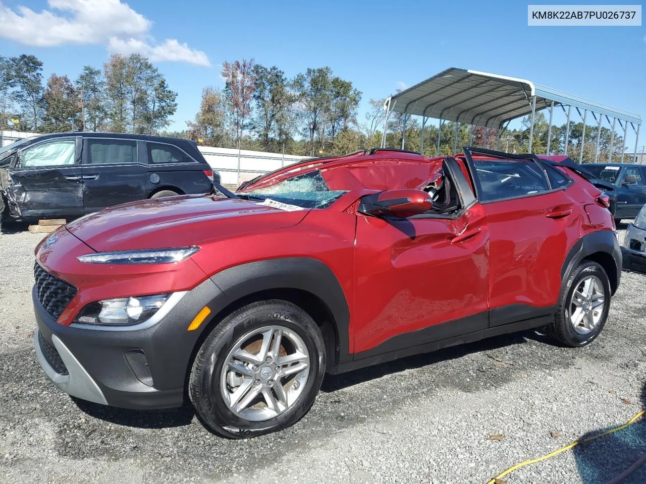 2023 Hyundai Kona Se VIN: KM8K22AB7PU026737 Lot: 76378614