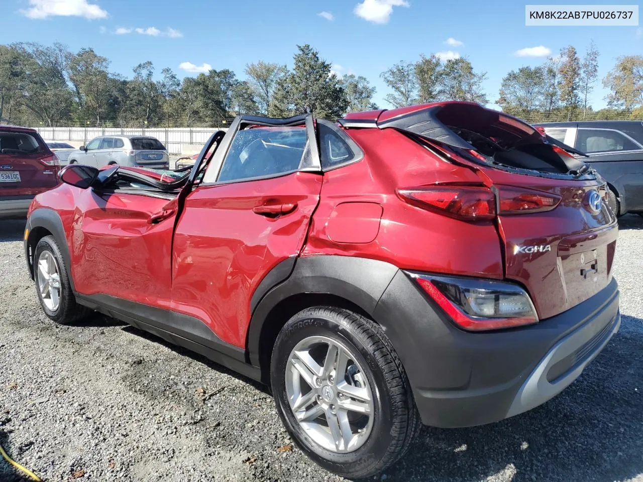 2023 Hyundai Kona Se VIN: KM8K22AB7PU026737 Lot: 76378614