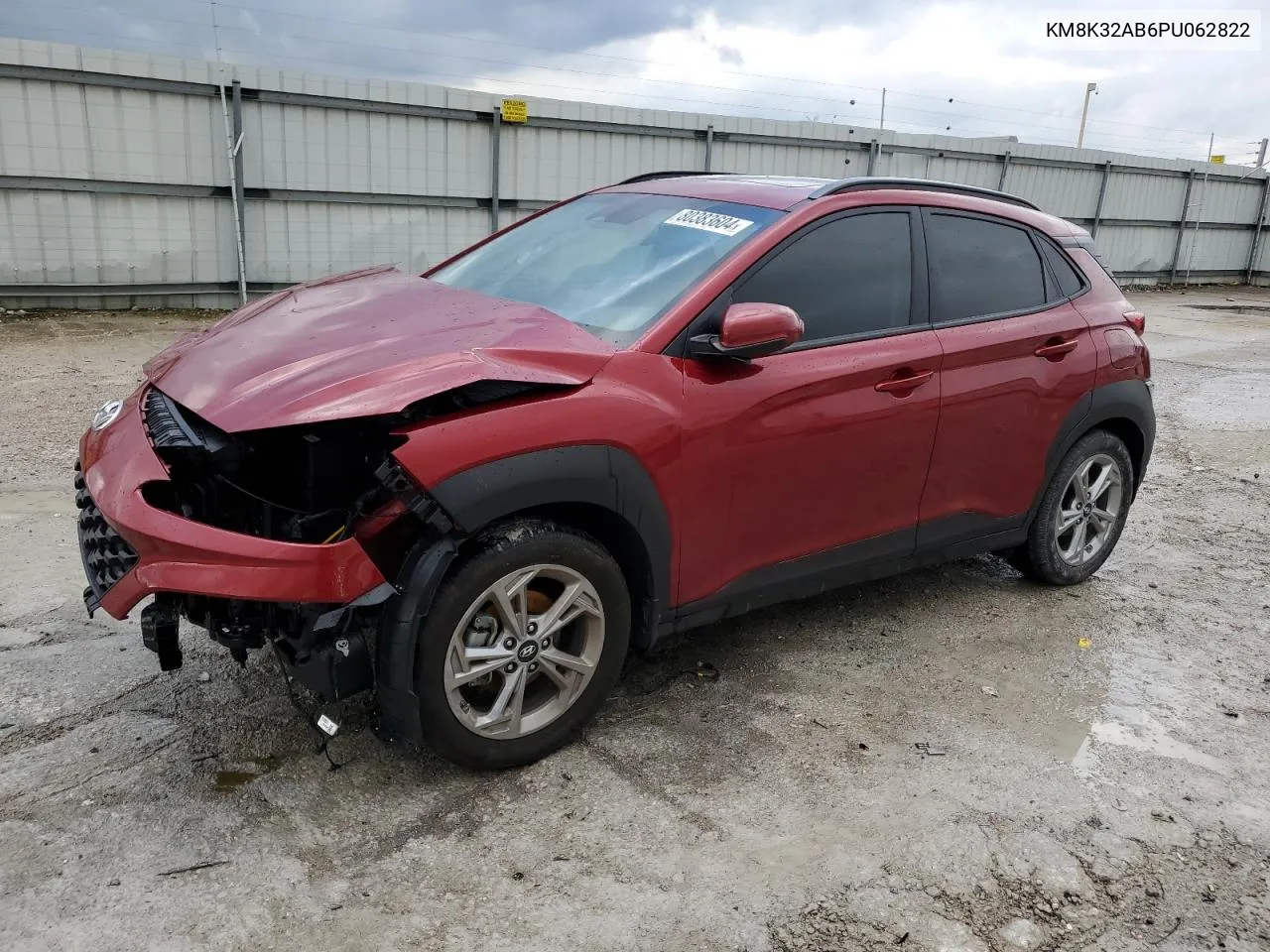 2023 Hyundai Kona Sel VIN: KM8K32AB6PU062822 Lot: 80383604