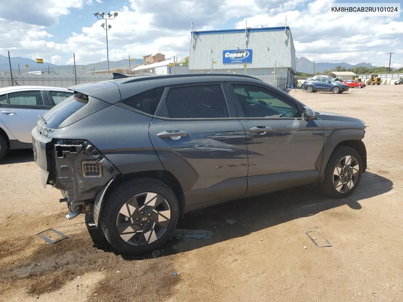 2024 Hyundai Kona Sel VIN: KM8HBCAB2RU101024 Lot: 69638284