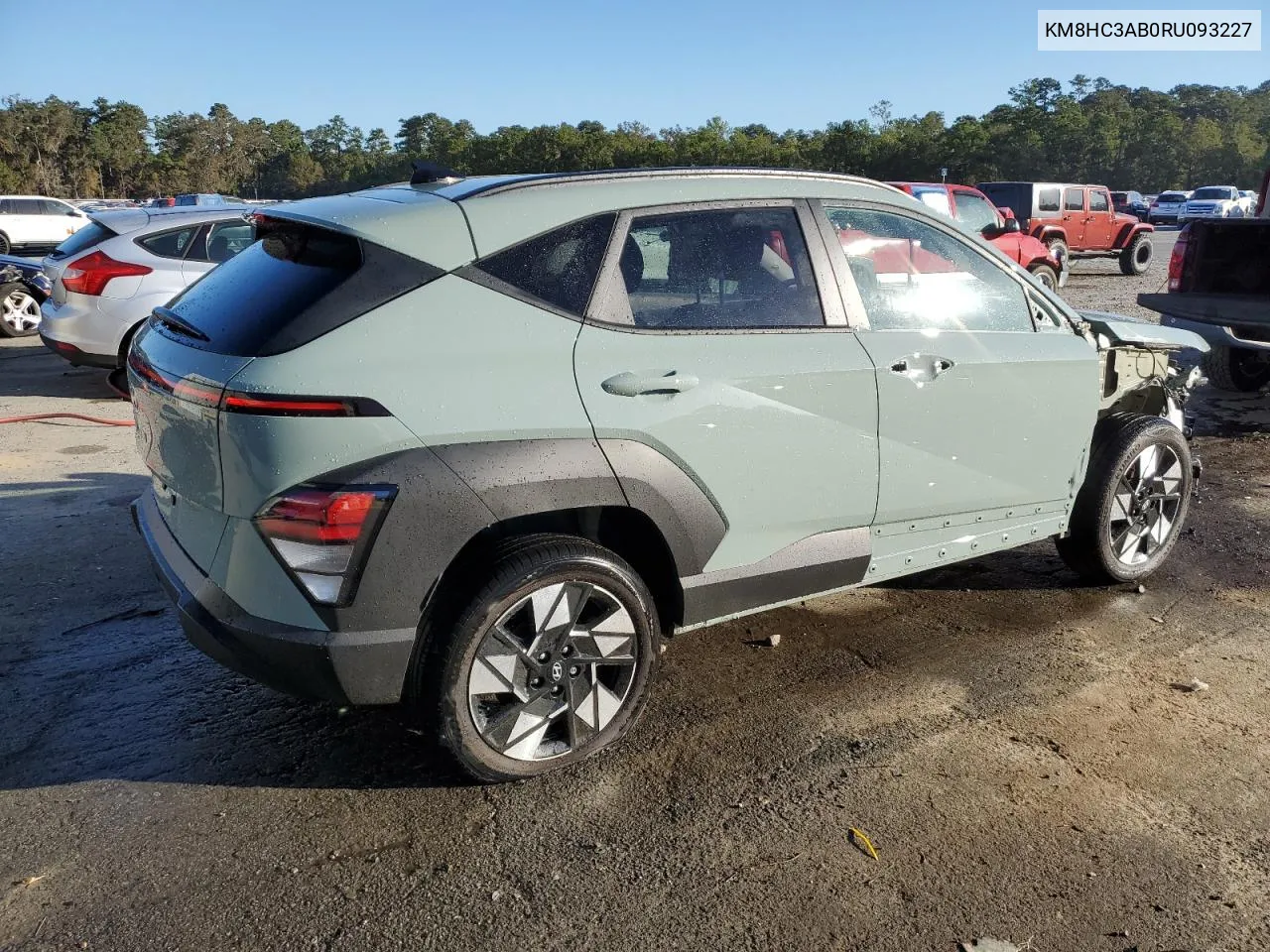 2024 Hyundai Kona Sel VIN: KM8HC3AB0RU093227 Lot: 72250564