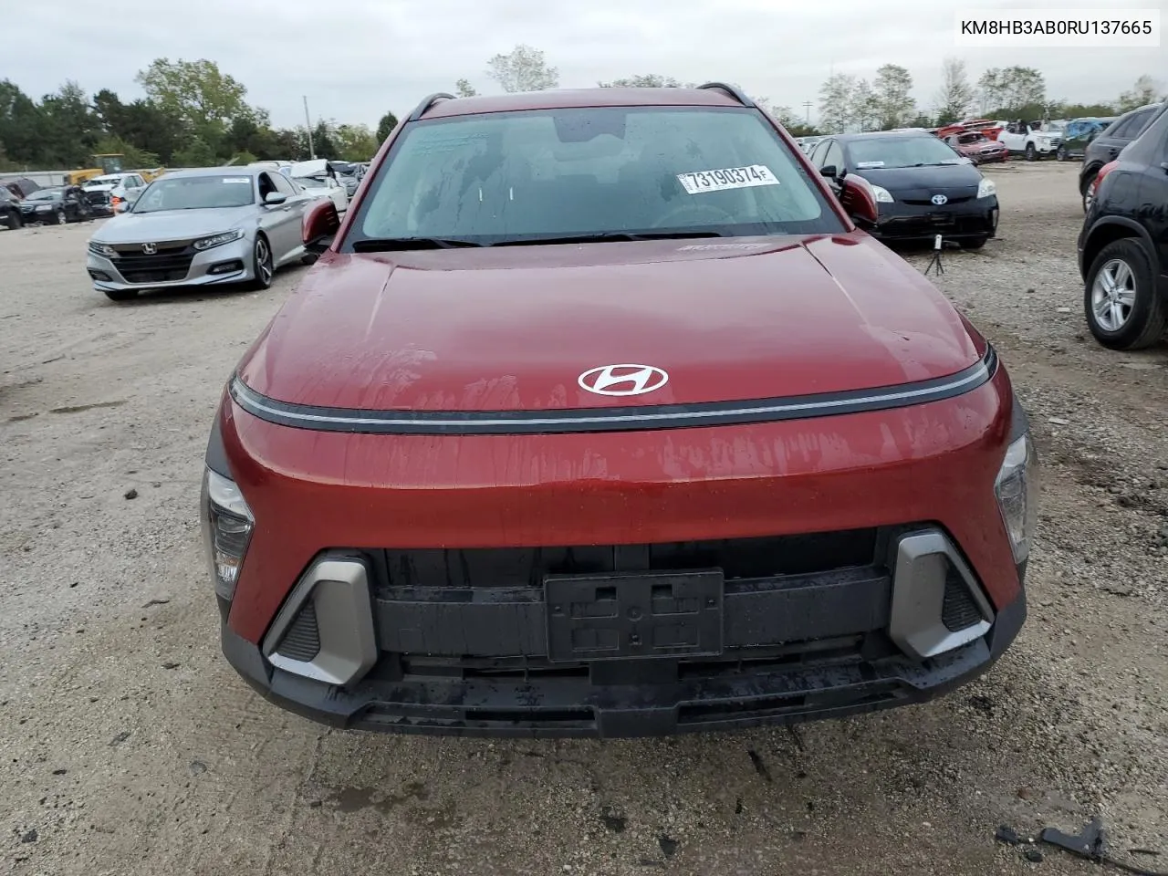 2024 Hyundai Kona Sel VIN: KM8HB3AB0RU137665 Lot: 73190374