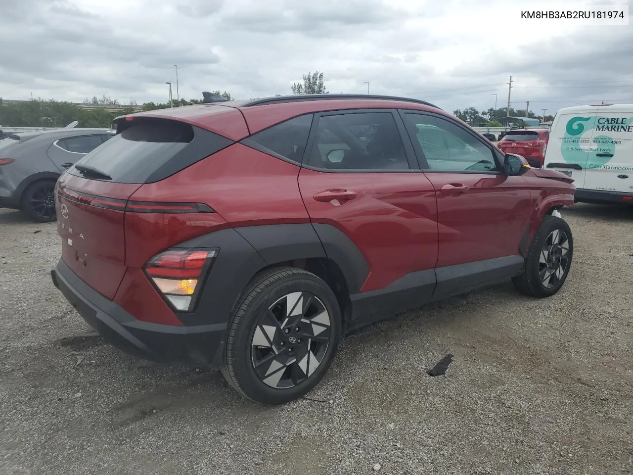 2024 Hyundai Kona Sel VIN: KM8HB3AB2RU181974 Lot: 76084734