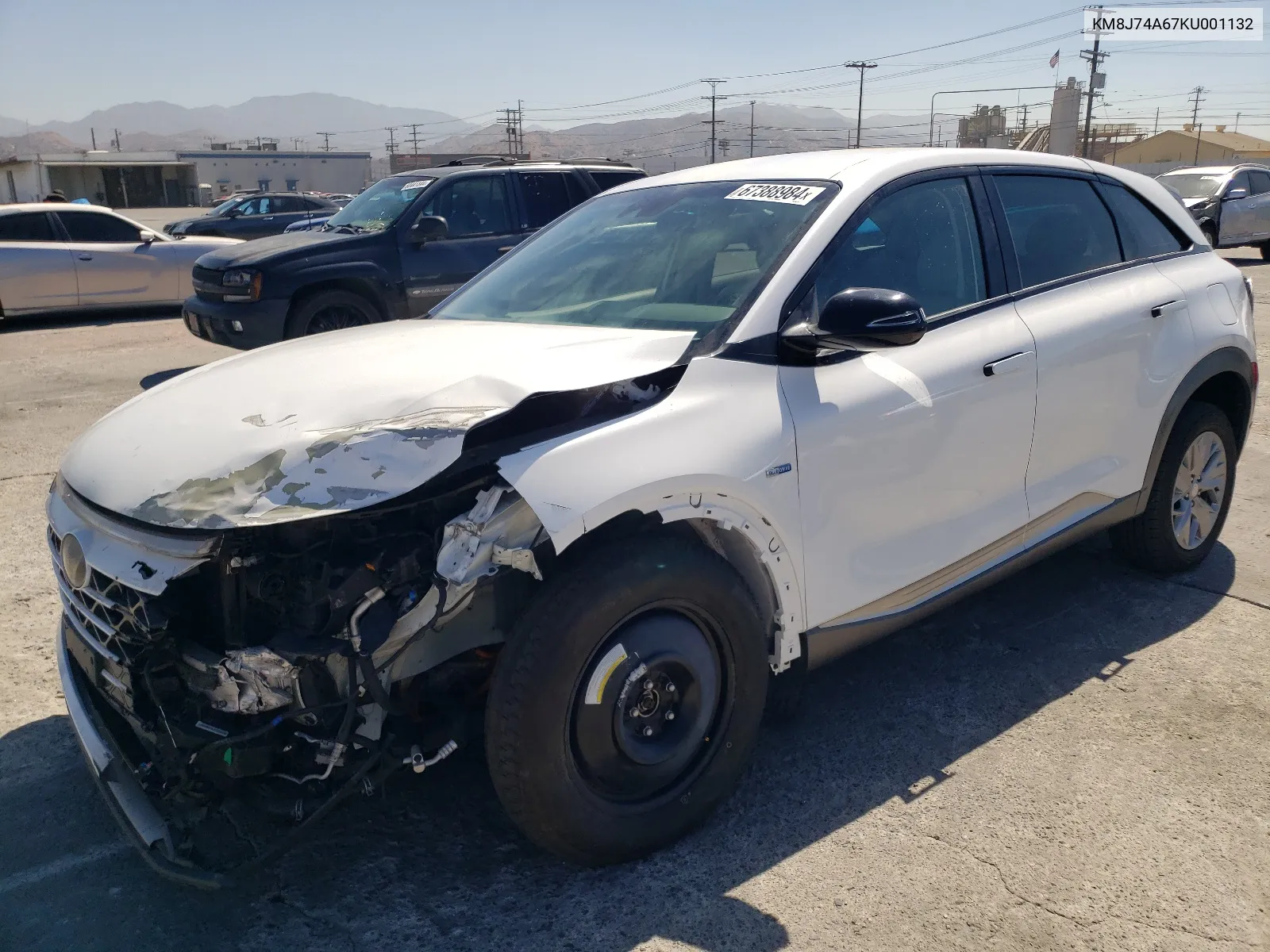 2019 Hyundai Nexo Blue VIN: KM8J74A67KU001132 Lot: 67388984