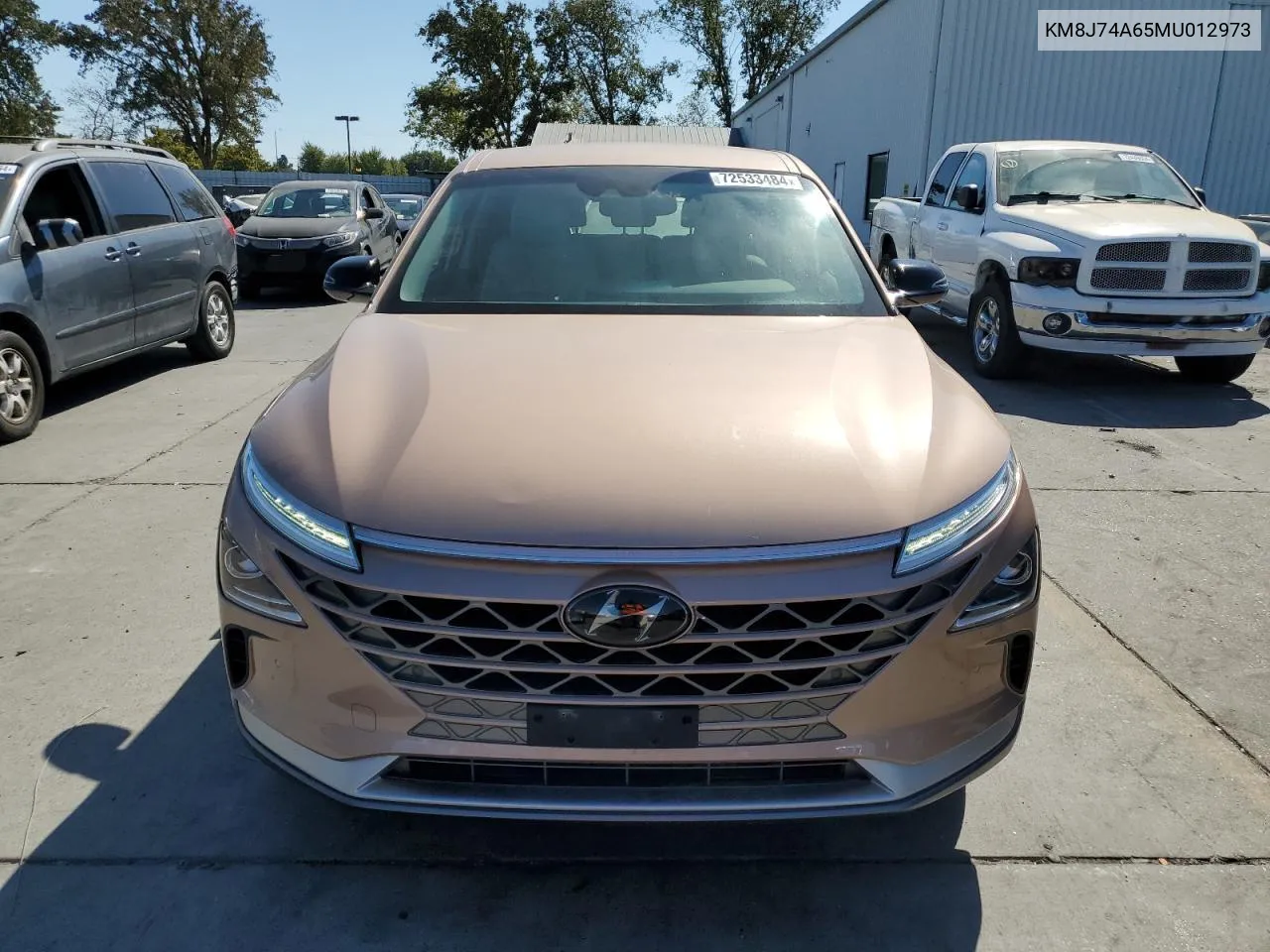 2021 Hyundai Nexo Blue VIN: KM8J74A65MU012973 Lot: 72533484