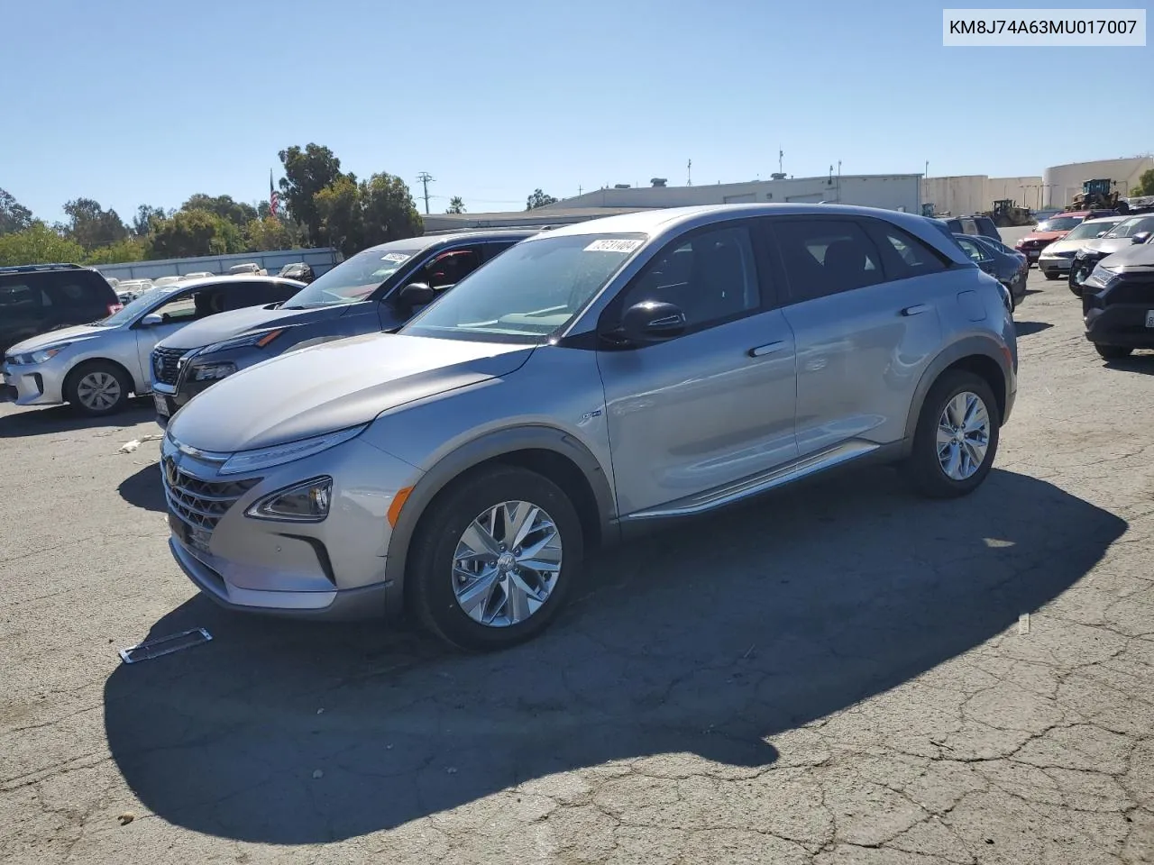 2021 Hyundai Nexo Blue VIN: KM8J74A63MU017007 Lot: 73731404