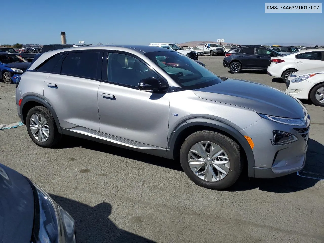 2021 Hyundai Nexo Blue VIN: KM8J74A63MU017007 Lot: 73731404