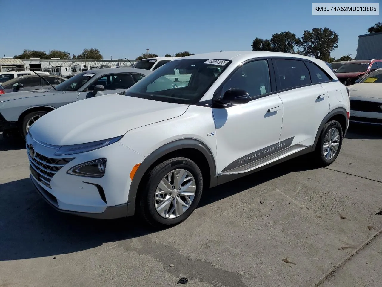 2021 Hyundai Nexo Blue VIN: KM8J74A62MU013885 Lot: 75260284