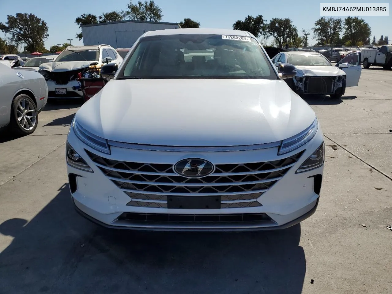 2021 Hyundai Nexo Blue VIN: KM8J74A62MU013885 Lot: 75260284