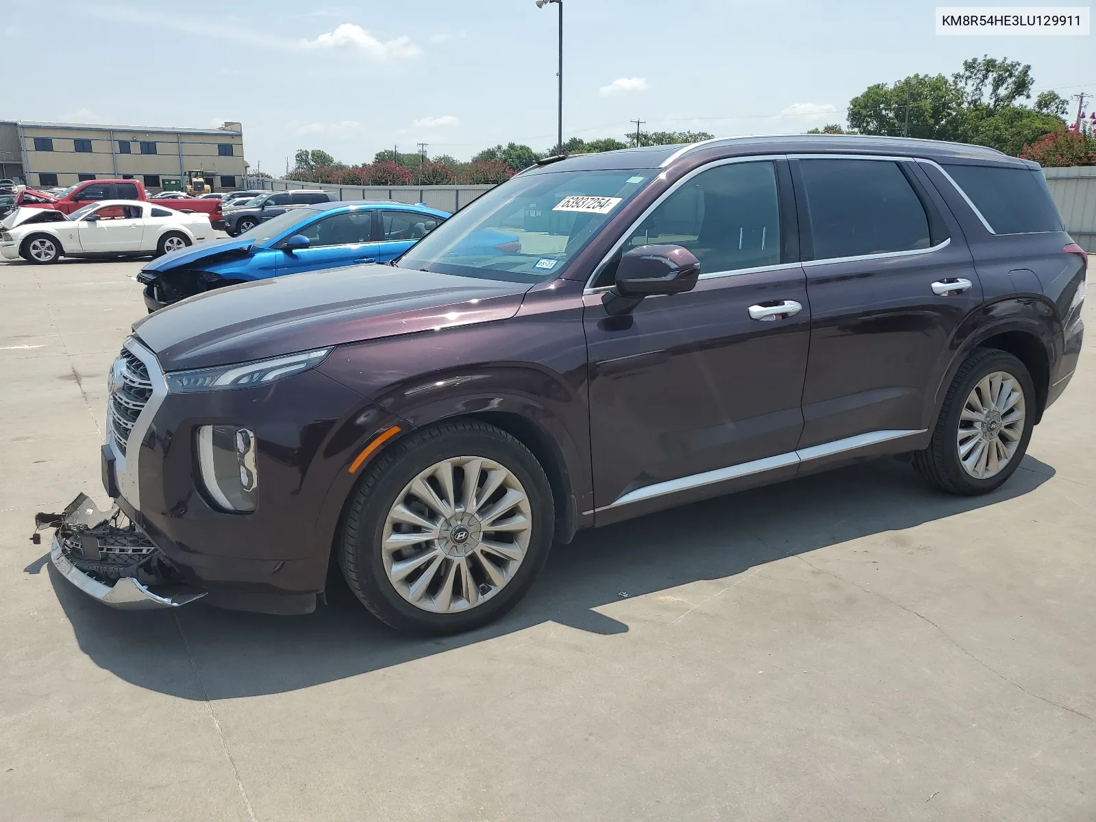 2020 Hyundai Palisade Limited VIN: KM8R54HE3LU129911 Lot: 63937254