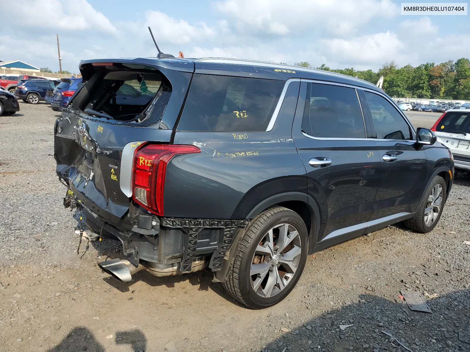 KM8R3DHE0LU107404 2020 Hyundai Palisade Sel