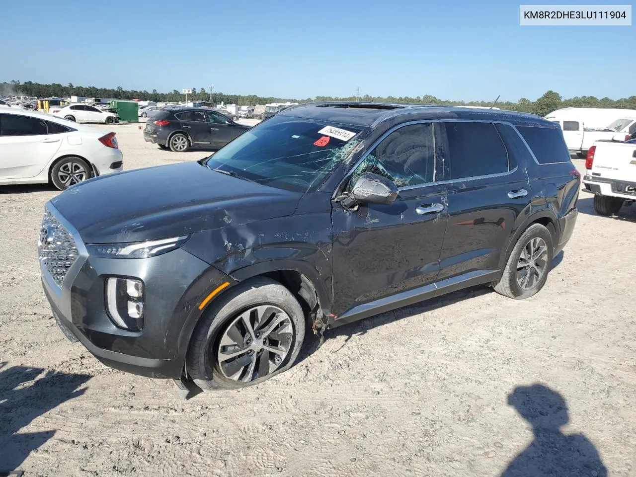 2020 Hyundai Palisade Sel VIN: KM8R2DHE3LU111904 Lot: 75485914