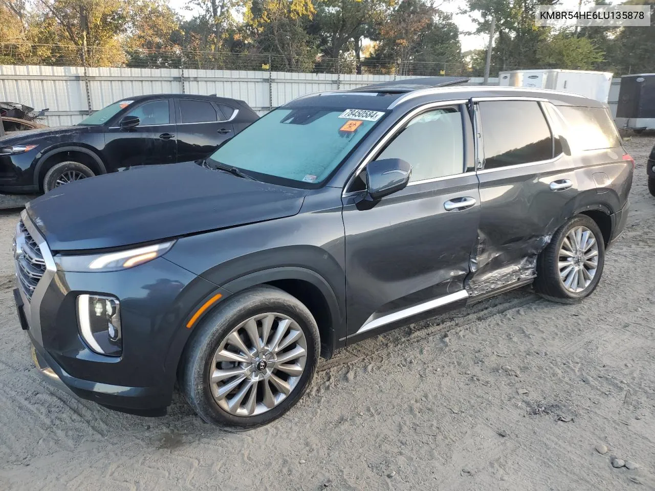 2020 Hyundai Palisade Limited VIN: KM8R54HE6LU135878 Lot: 78450584