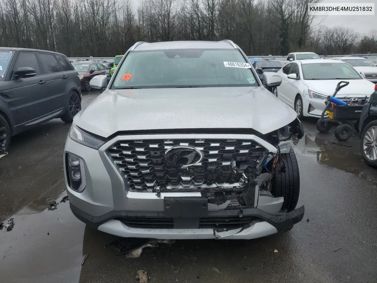 2021 Hyundai Palisade Sel VIN: KM8R3DHE4MU251832 Lot: 48616354