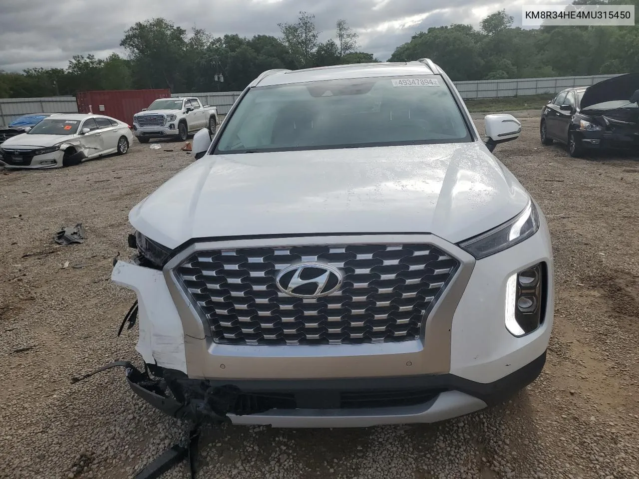 2021 Hyundai Palisade Sel VIN: KM8R34HE4MU315450 Lot: 49347894