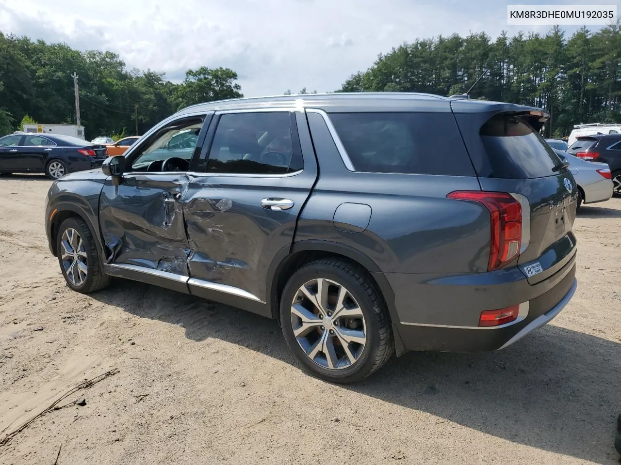 2021 Hyundai Palisade Sel VIN: KM8R3DHE0MU192035 Lot: 58576384