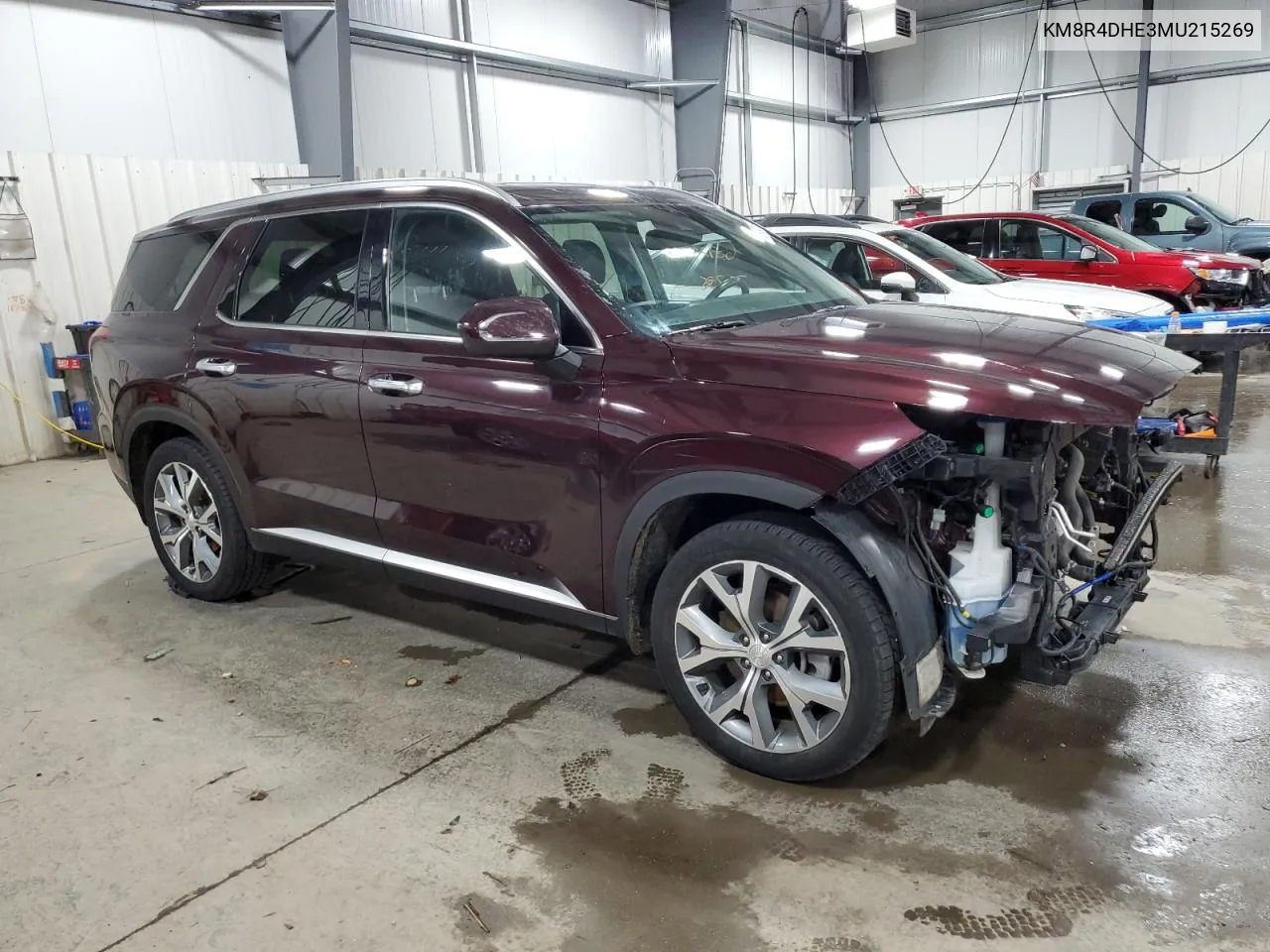 2021 Hyundai Palisade Sel VIN: KM8R4DHE3MU215269 Lot: 60975424