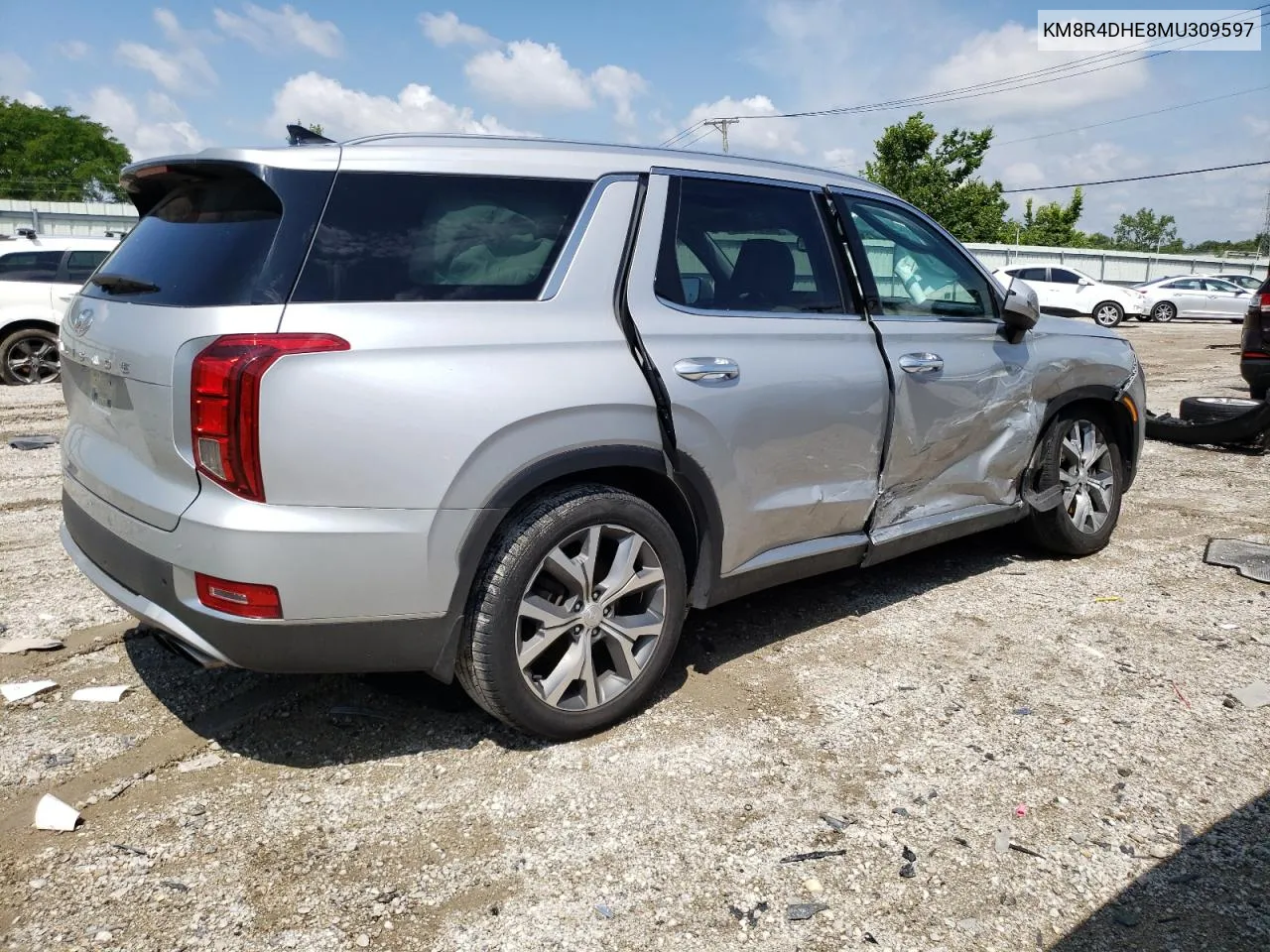 2021 Hyundai Palisade Sel VIN: KM8R4DHE8MU309597 Lot: 62228134