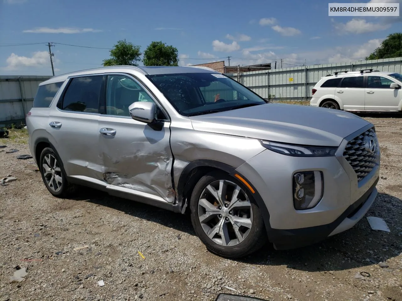 KM8R4DHE8MU309597 2021 Hyundai Palisade Sel