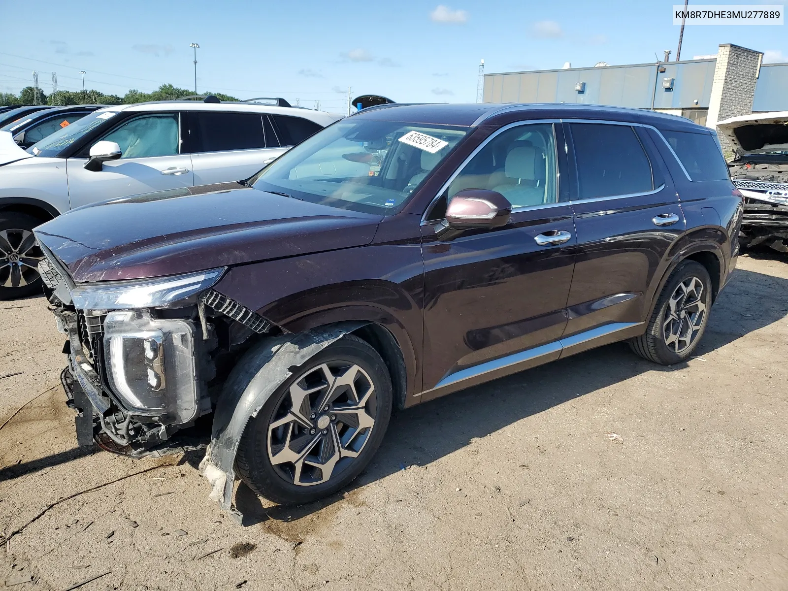 KM8R7DHE3MU277889 2021 Hyundai Palisade Calligraphy