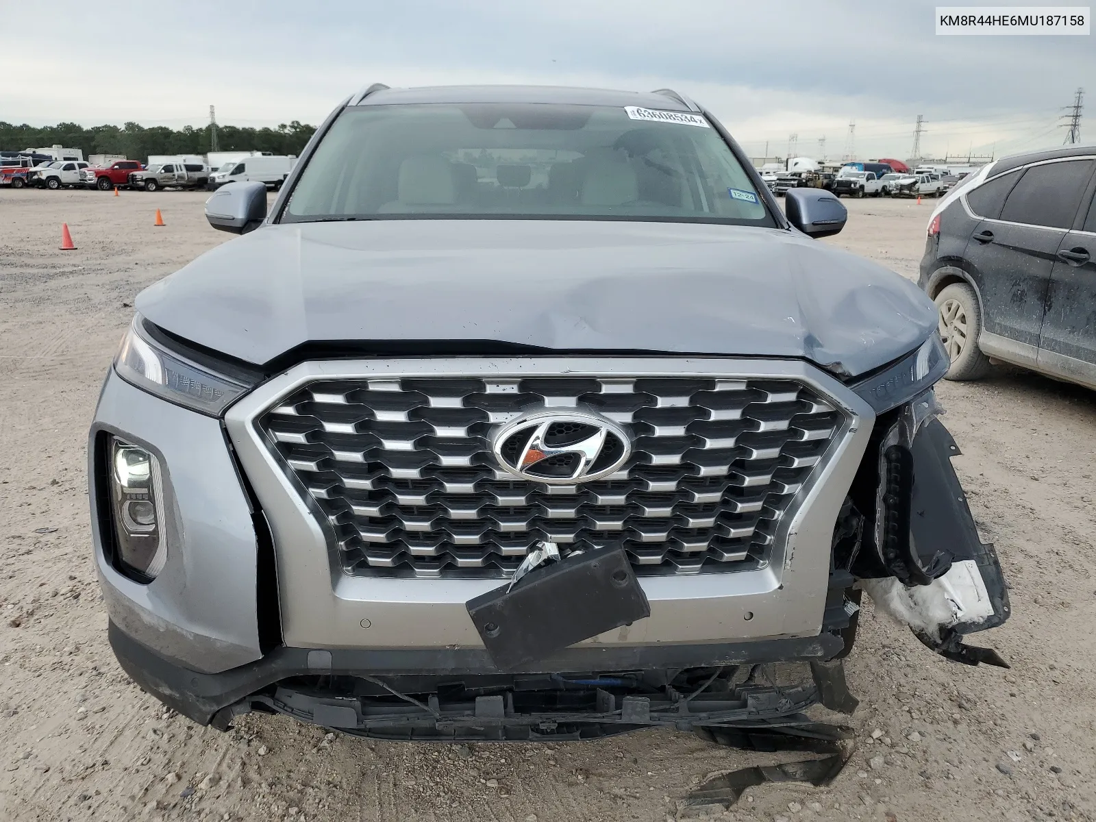 2021 Hyundai Palisade Sel VIN: KM8R44HE6MU187158 Lot: 63608534