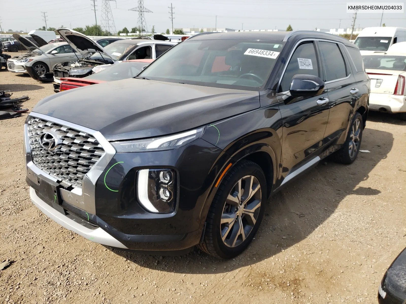 2021 Hyundai Palisade Limited VIN: KM8R5DHE0MU204033 Lot: 66948334