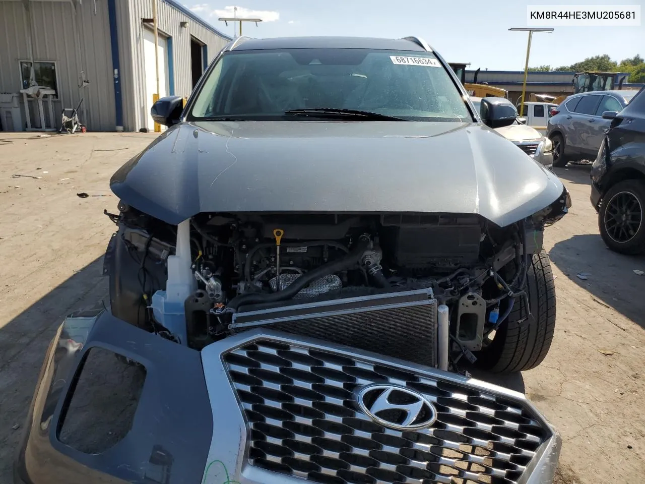 2021 Hyundai Palisade Sel VIN: KM8R44HE3MU205681 Lot: 68716634