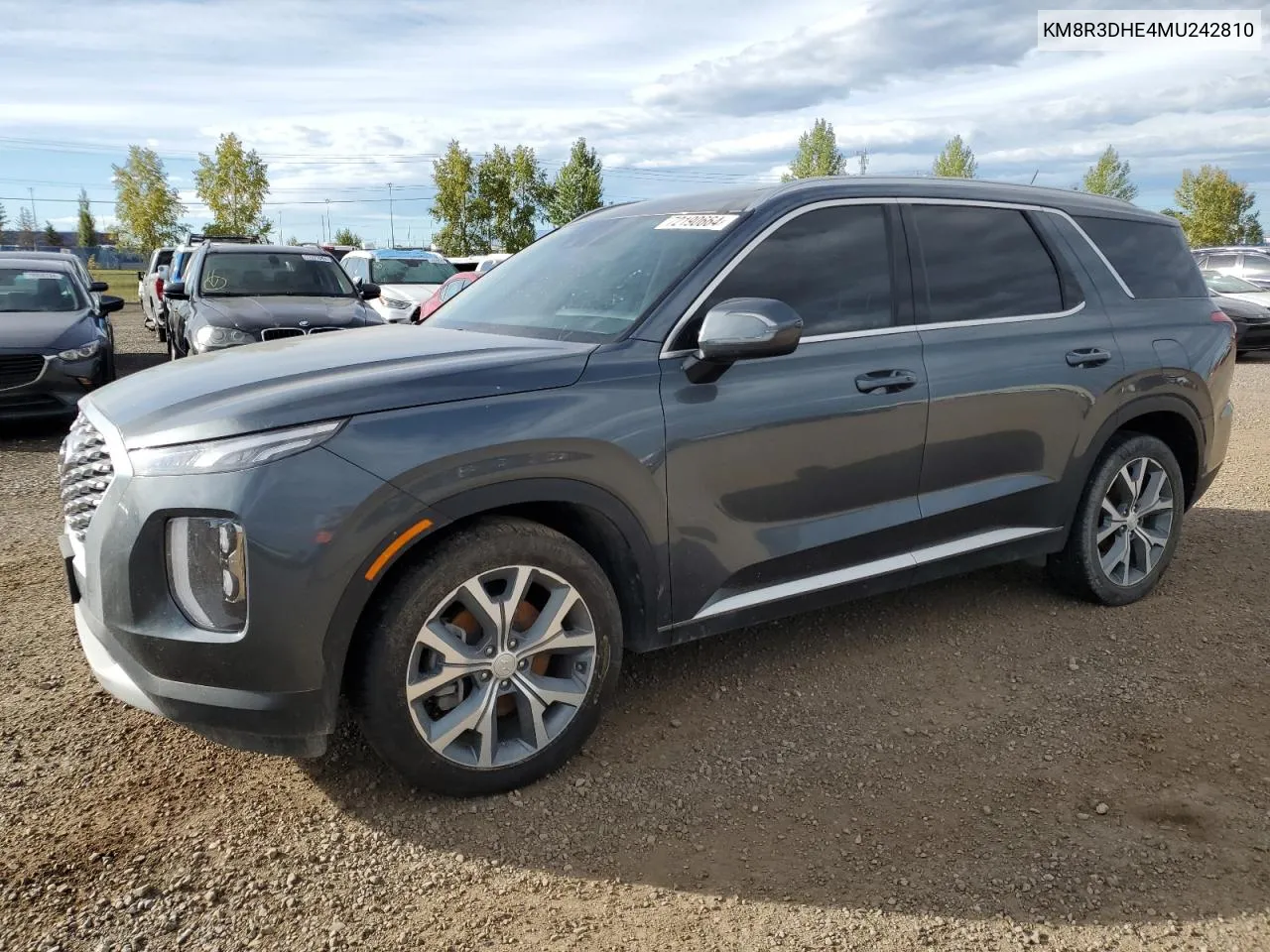 2021 Hyundai Palisade Sel VIN: KM8R3DHE4MU242810 Lot: 72190664