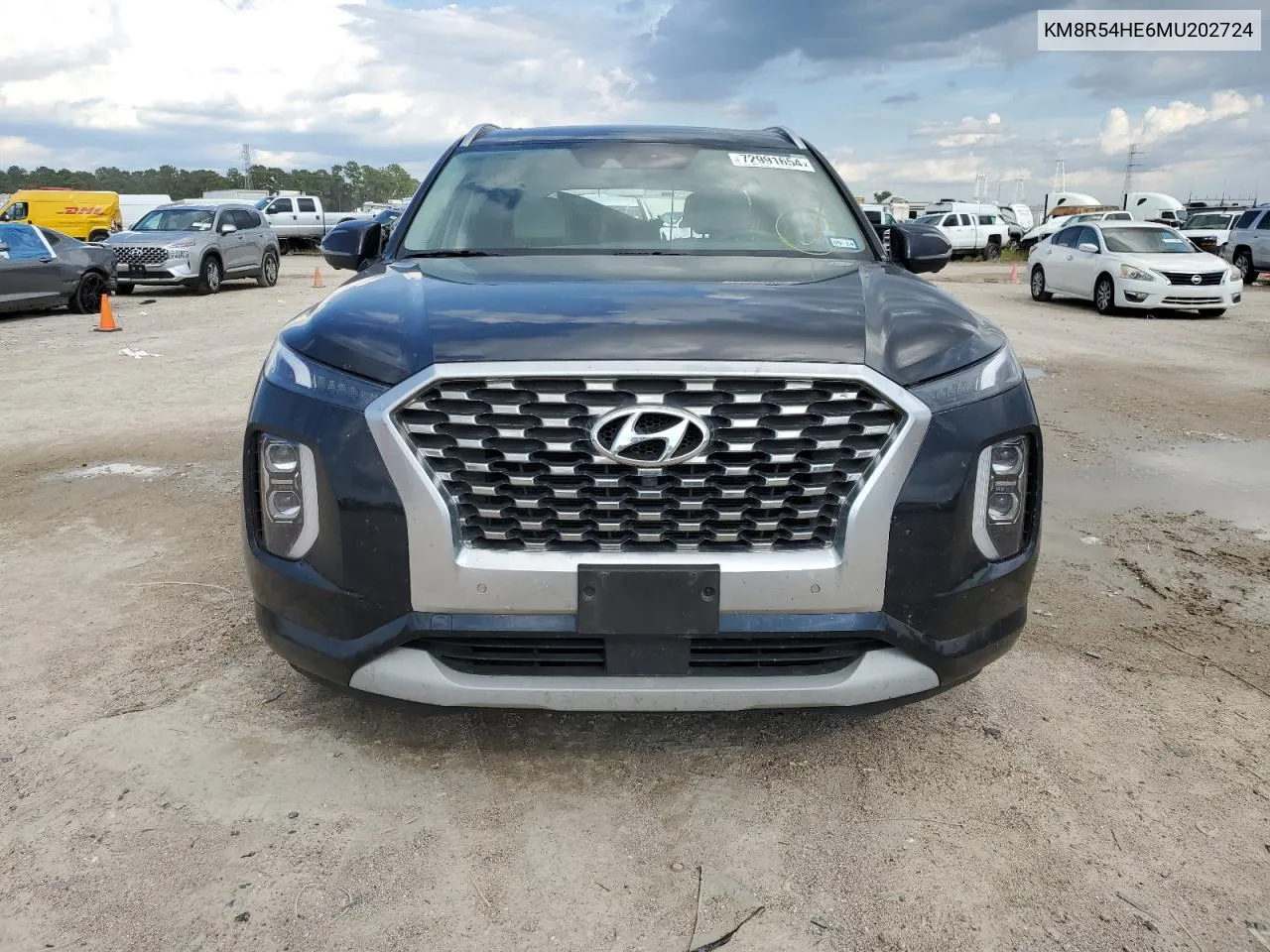 2021 Hyundai Palisade Limited VIN: KM8R54HE6MU202724 Lot: 72991654