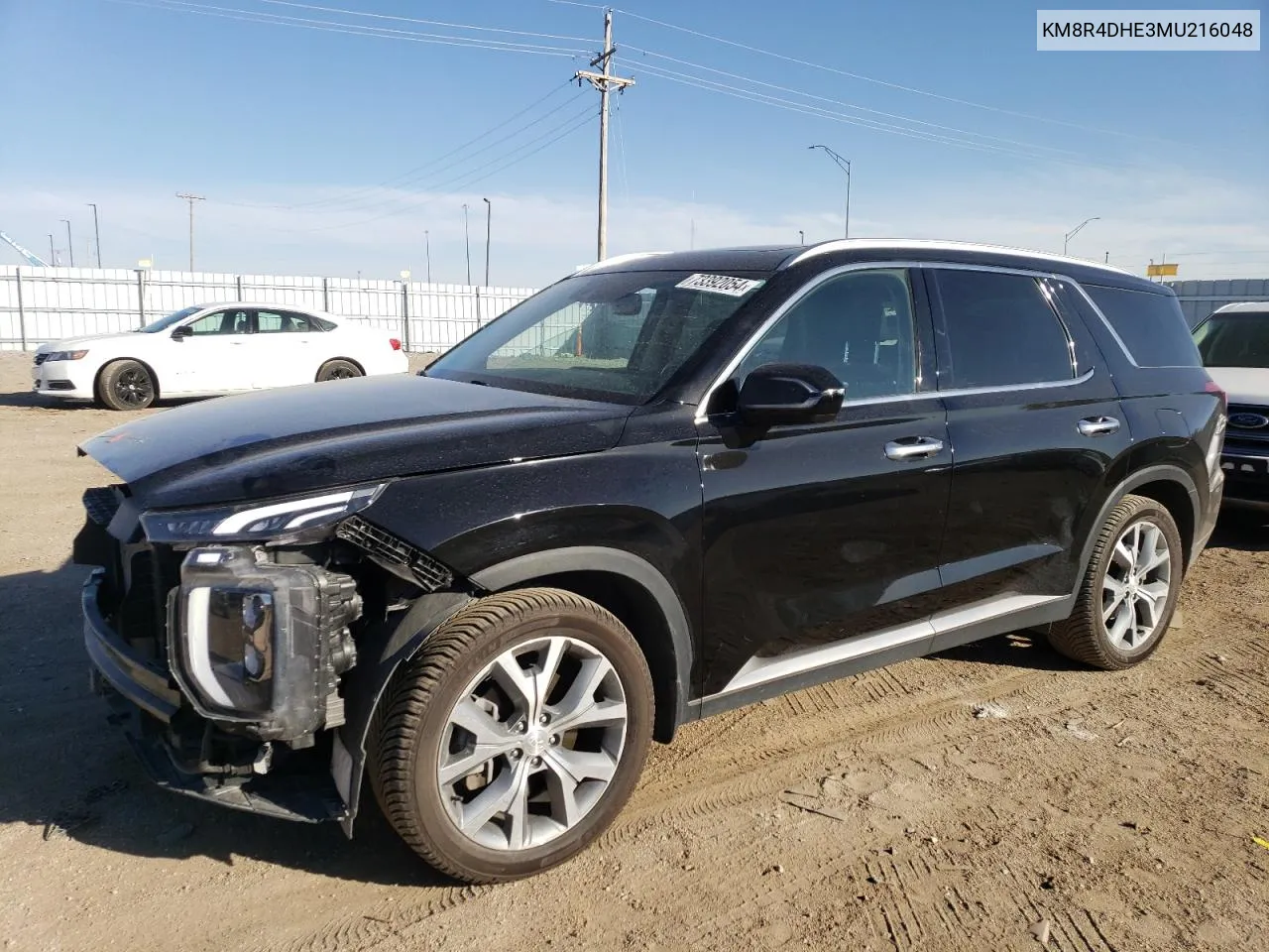 2021 Hyundai Palisade Sel VIN: KM8R4DHE3MU216048 Lot: 73392054