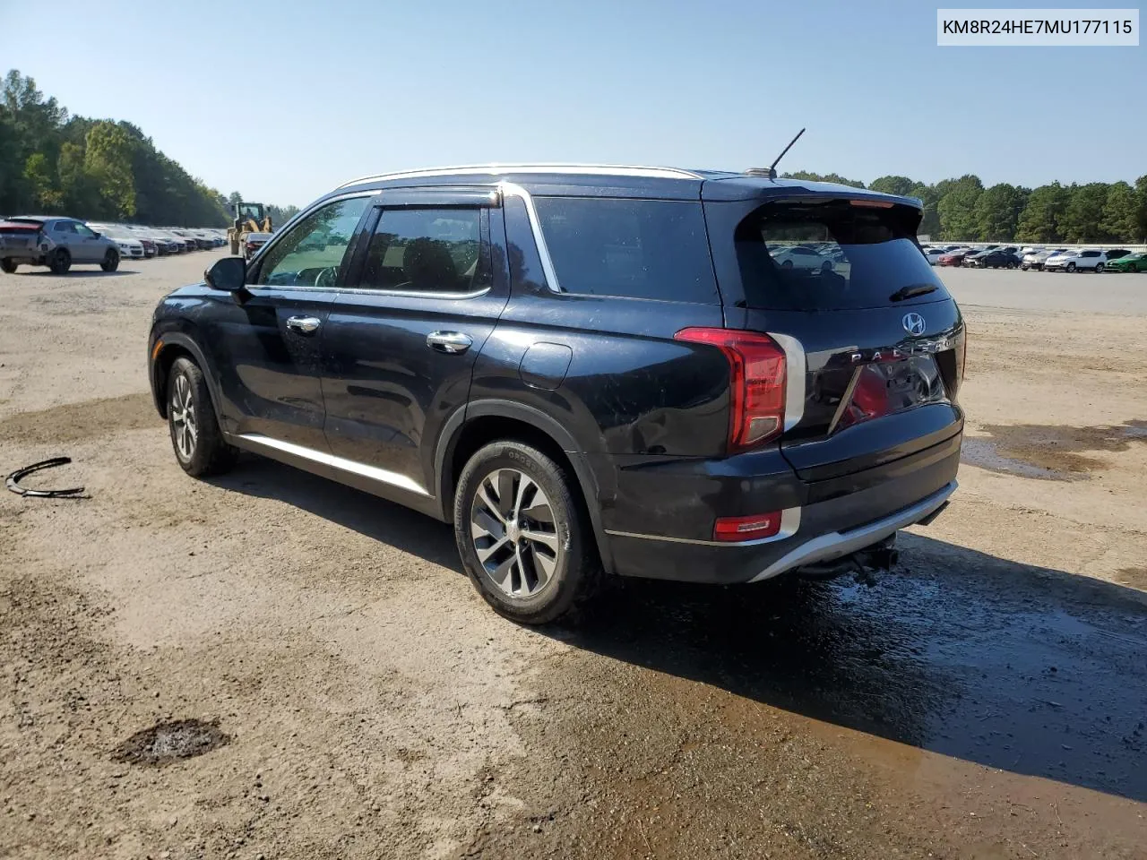 KM8R24HE7MU177115 2021 Hyundai Palisade Sel