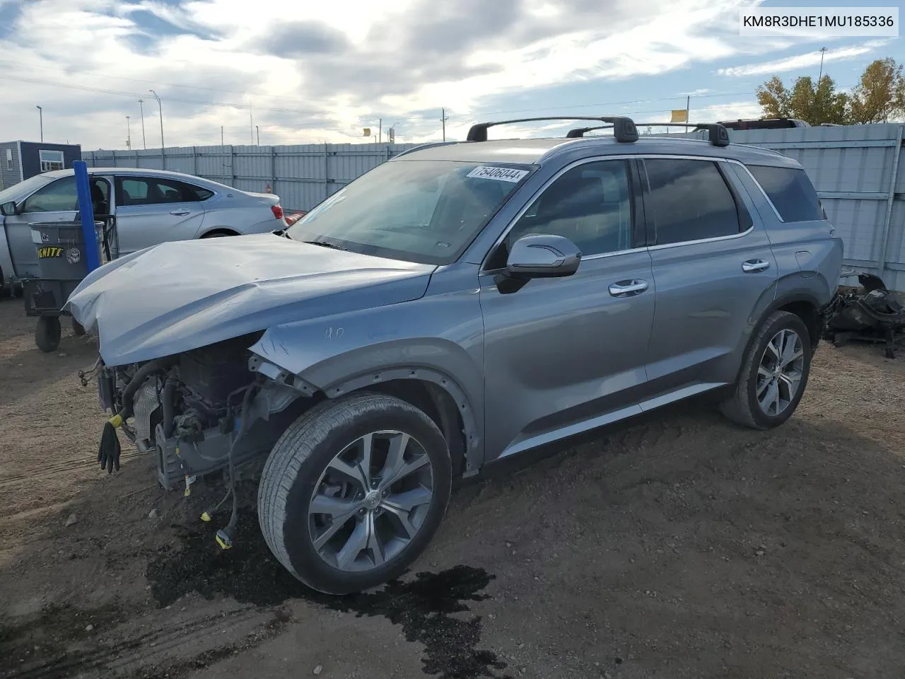 2021 Hyundai Palisade Sel VIN: KM8R3DHE1MU185336 Lot: 75406044