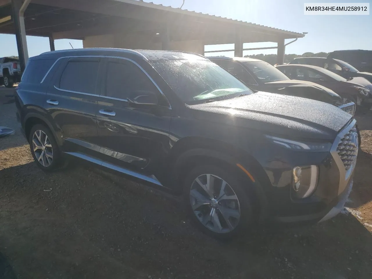 2021 Hyundai Palisade Sel VIN: KM8R34HE4MU258912 Lot: 75914534